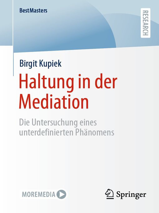 Title details for Haltung in der Mediation by Birgit Kupiek - Available